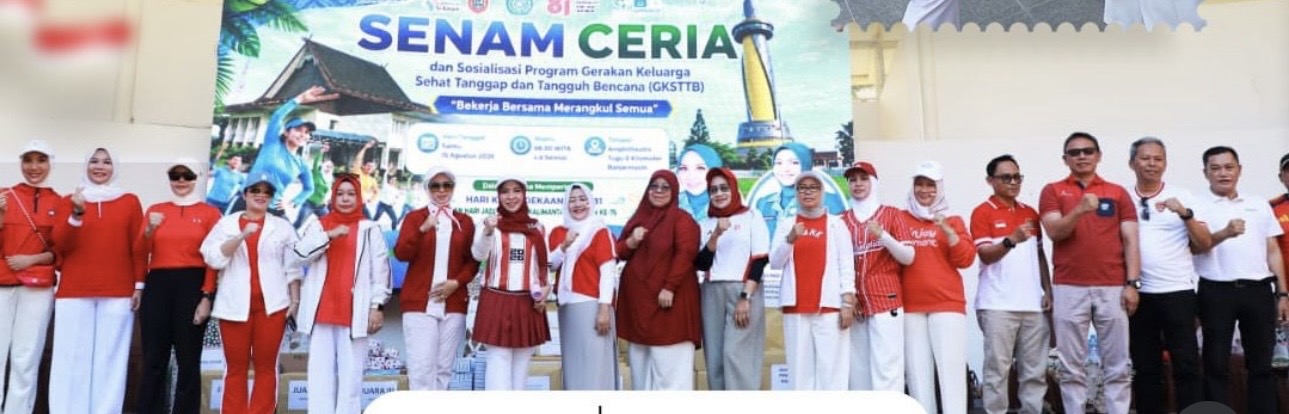 Senam Ceria Bersama, Hj. Fathul Jannah Ajak Keluarga Hidup Sehat dan Siaga Bencana